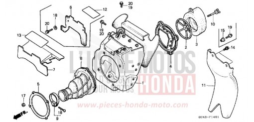 LUFTFILTER (RG/RH/RJ/RK) CR80RK de 1989